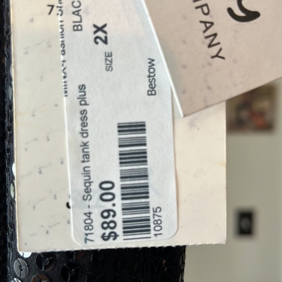 Size 2X all black sequin tank dress NWT - Picture 7 of 7